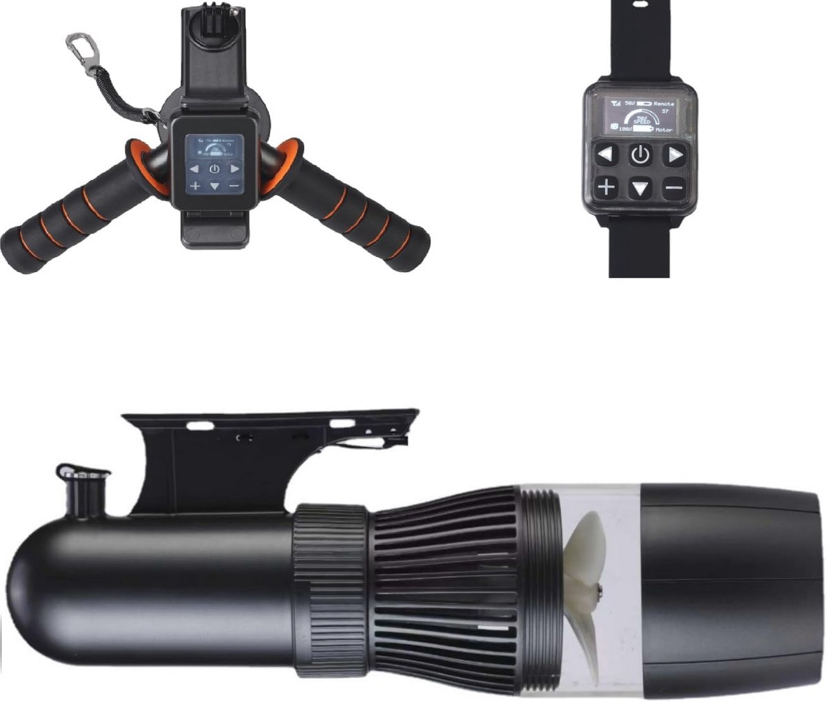 Elektrische onderwaterscooter 500 W – 40 m – zwart